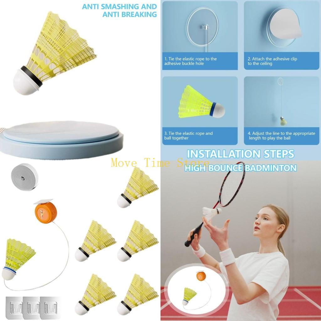 Badminton Single - Set da allenamento per badminton elastico