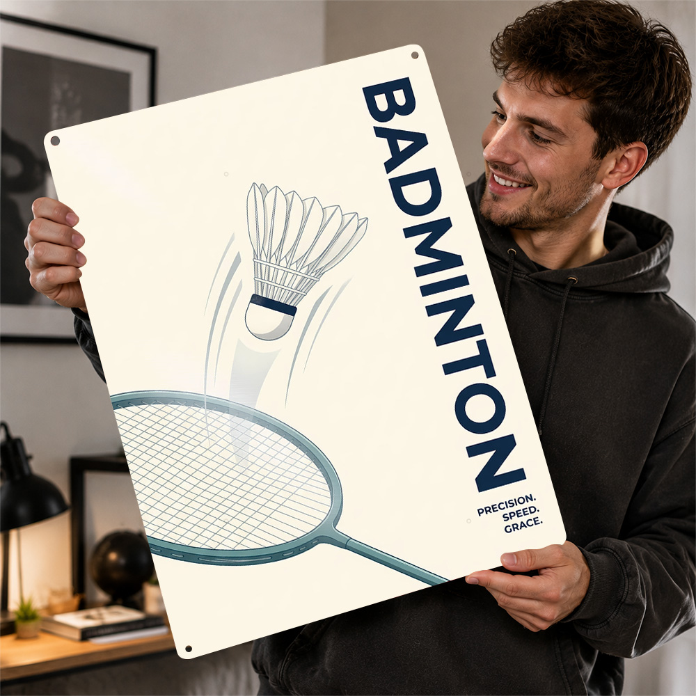 Badminton Europe - Poster Minimalista di Badminton, Insegna in