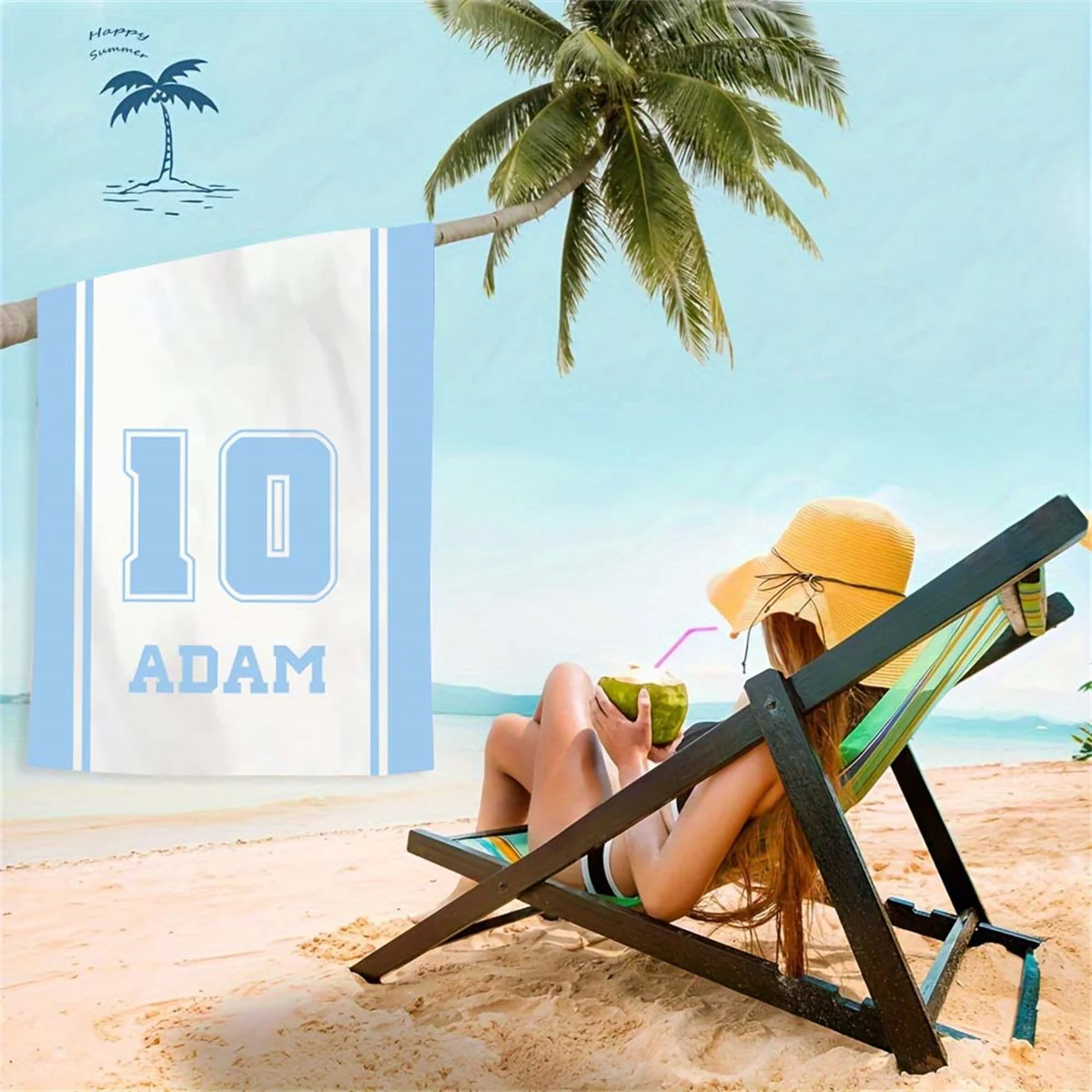 Asciugamano da spiaggia person - Badminton Club Logo recensione e prezzo