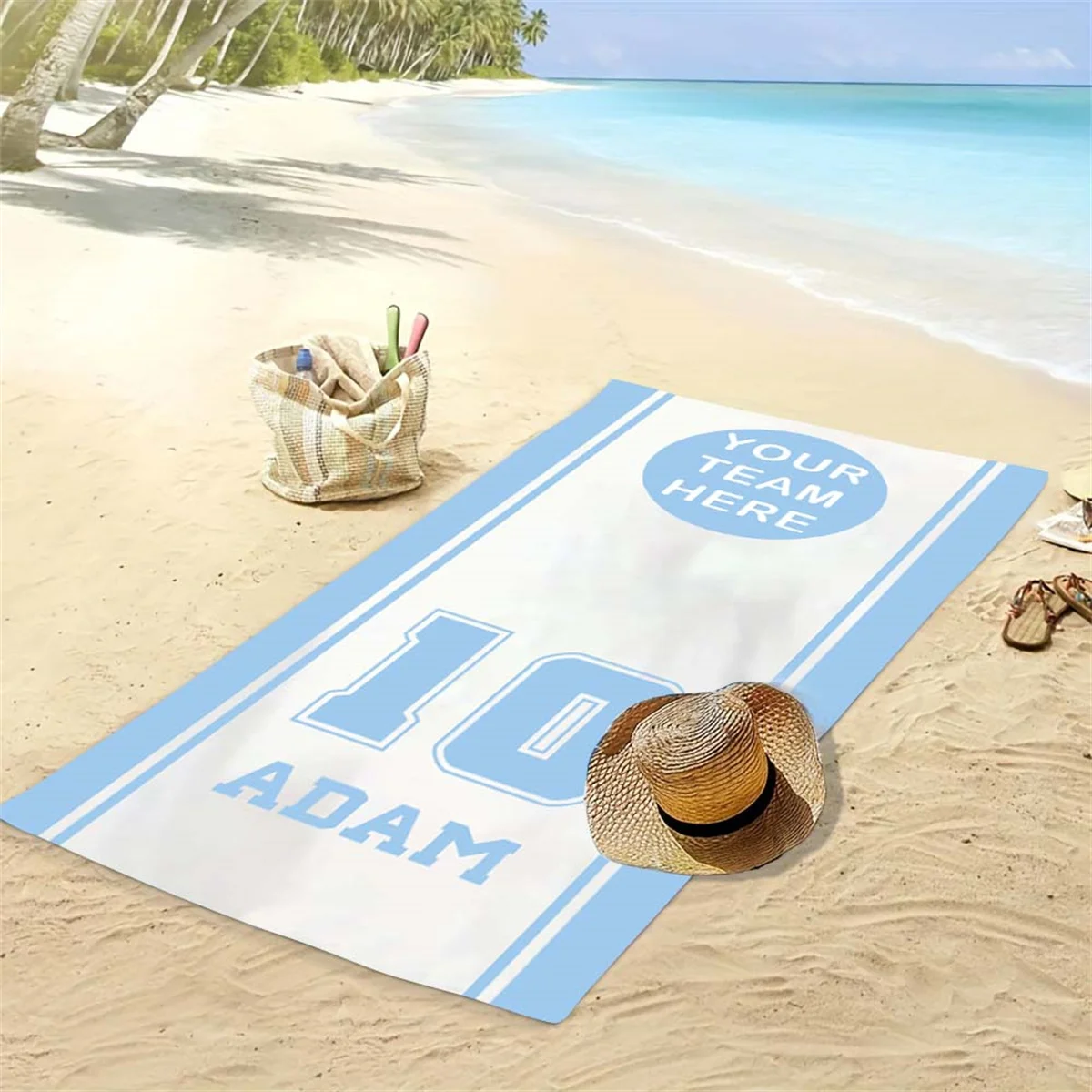 Asciugamano da spiaggia person - Badminton Club Logo recensione e prezzo
